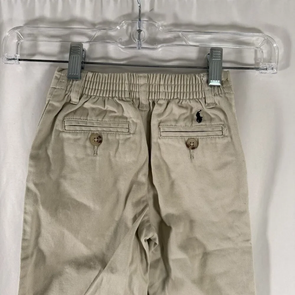 Polo Ralph Lauren Chino Pants Baby Boy 18M Khaki Flat Front Pull On